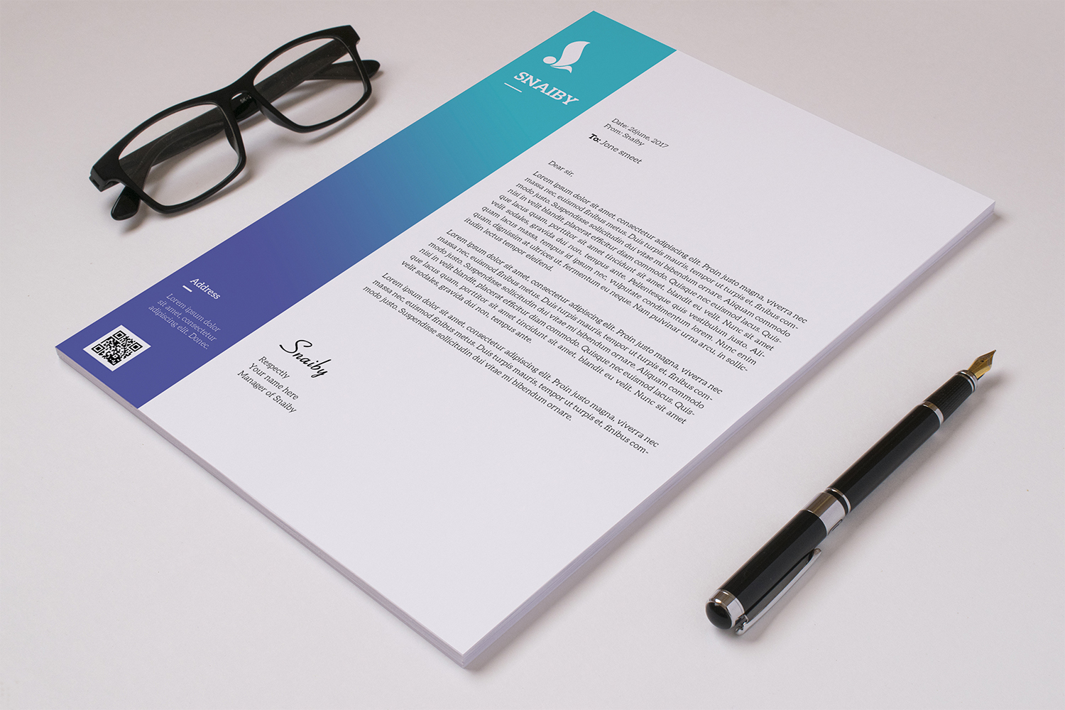 Snaiby Letterhead Corporate Identity Template