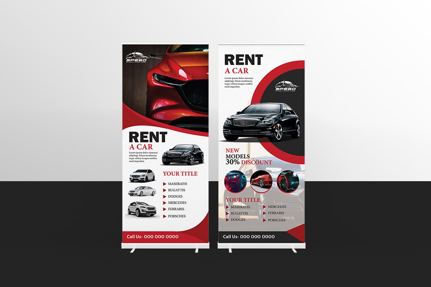 Ren A Car Roll Up Banner Corporate Identity Template