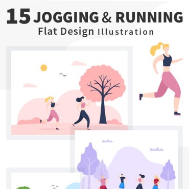 Jogging Run Illustrations Templates 189823