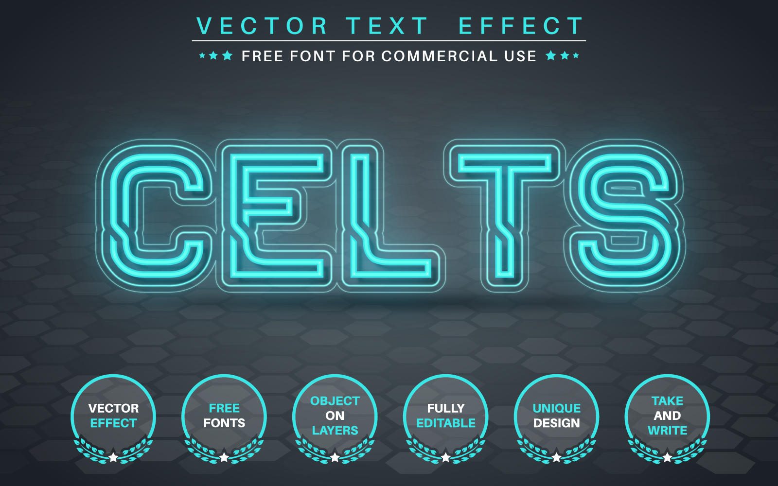 Five Color - Editable Text Effect, Font Style, Graphics Illustration
