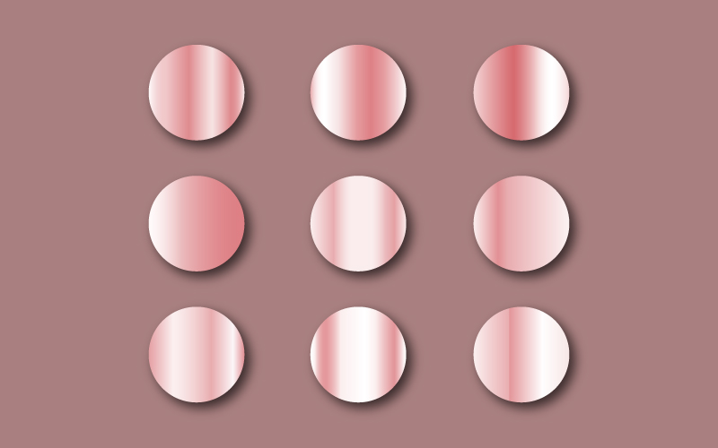 9 Rose Gold Gradients Template Vectors