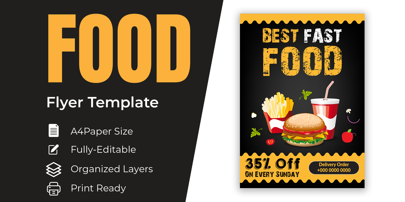 Fast Food Flyer Menu Food Ordering Junk Food Menu Design