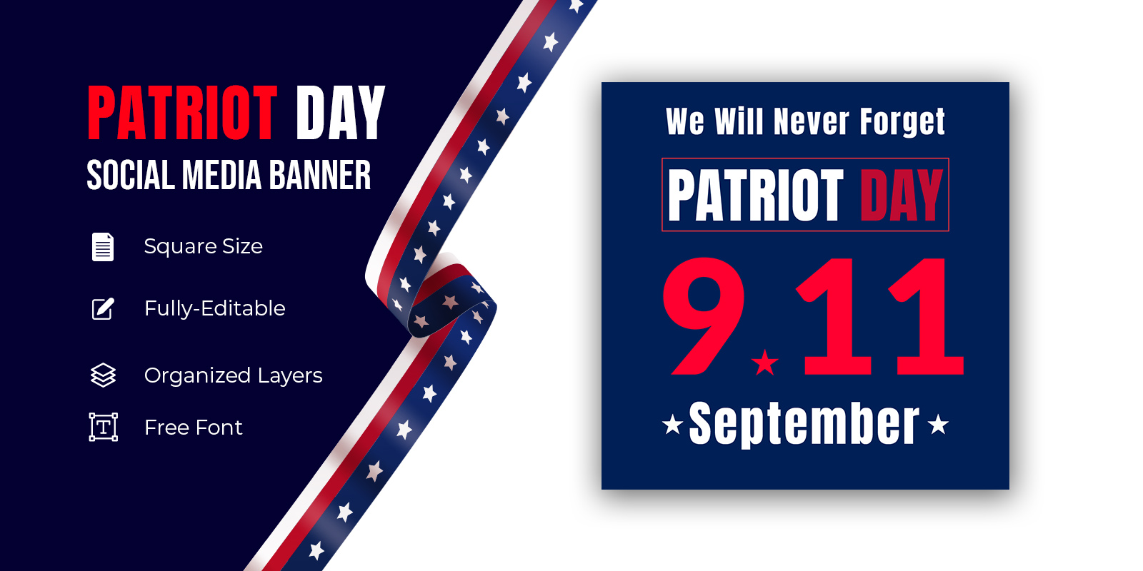 9.11 Patriot Day Usa We Will Never Forget September 11 Social Media