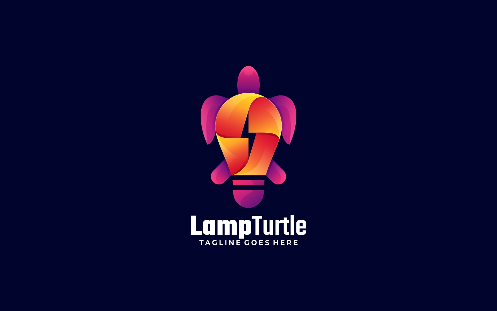 Lamp Turtle Gradient Logo