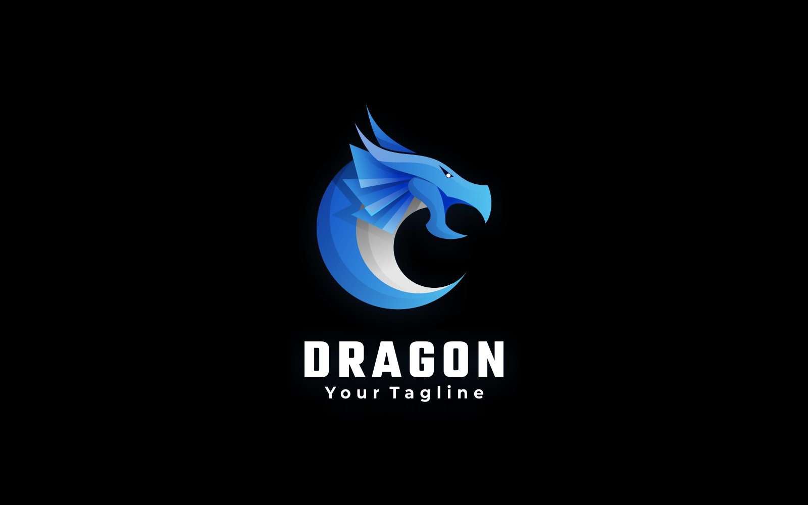 Blue Dragon Gradient Logo