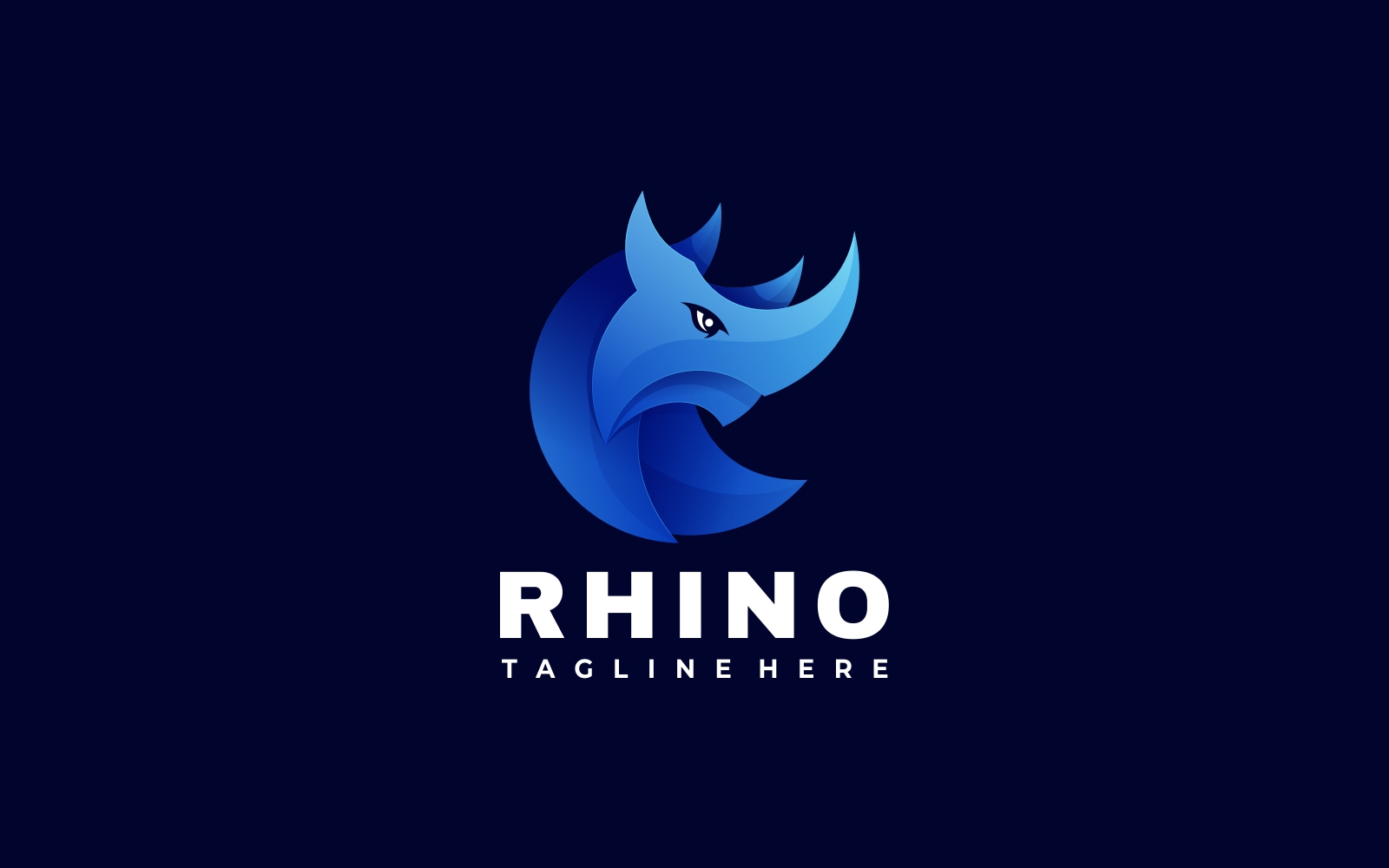 Blue Rhino 3D Gradient Logo Template