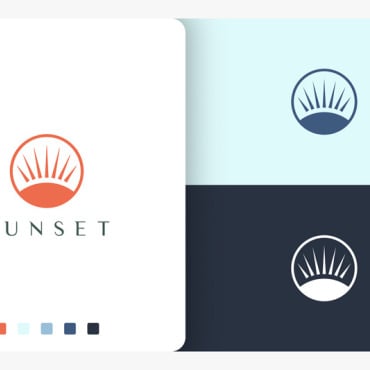 Beach Ocean Logo Templates 190390