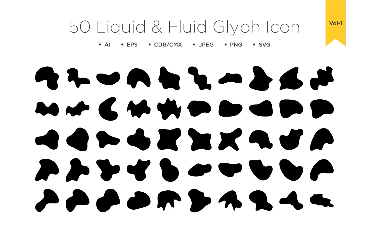 Liquid and fluid shape 50_Set Vol 1