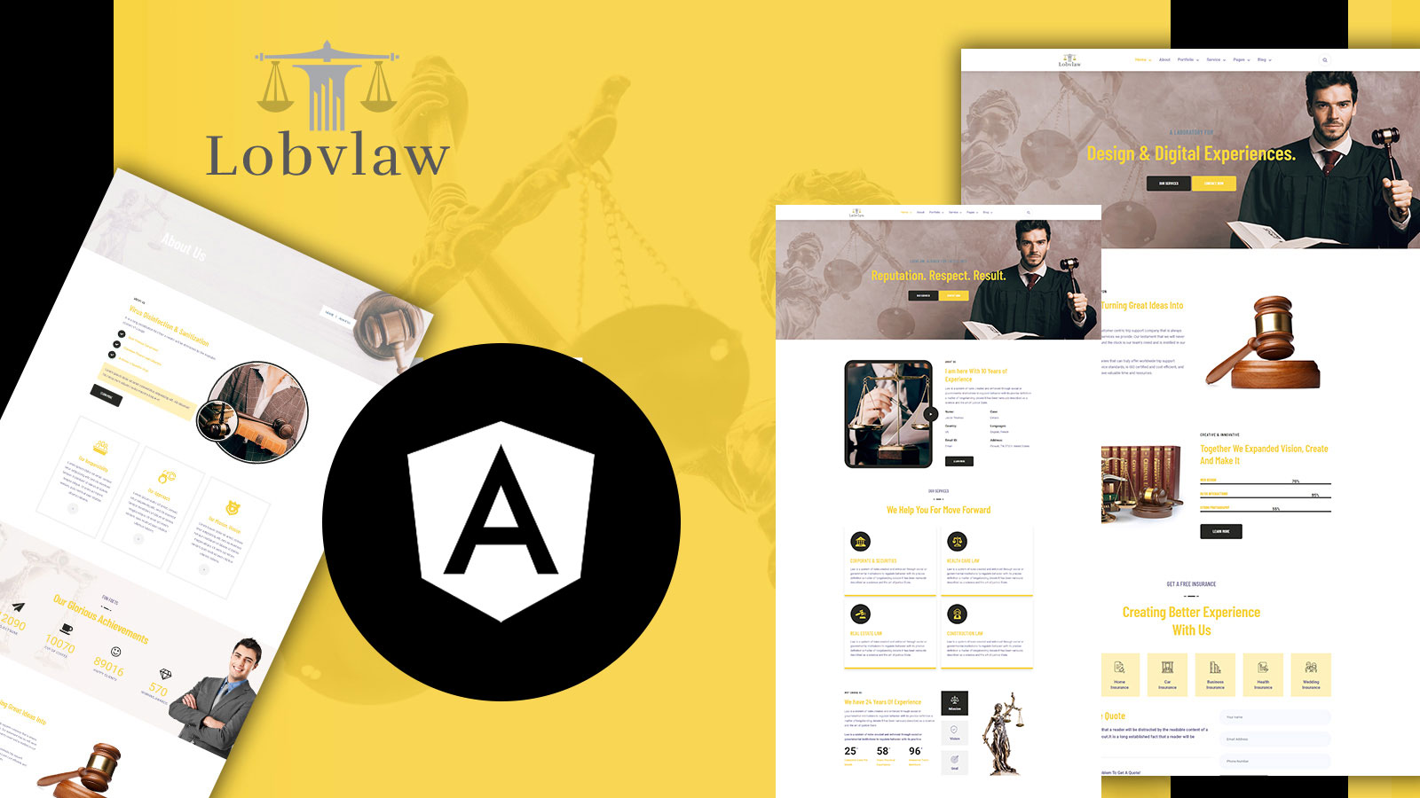 Lobylaw Law Firm Angular JS Website Template