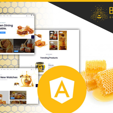 Beekeeping Food Responsive Website Templates 190642