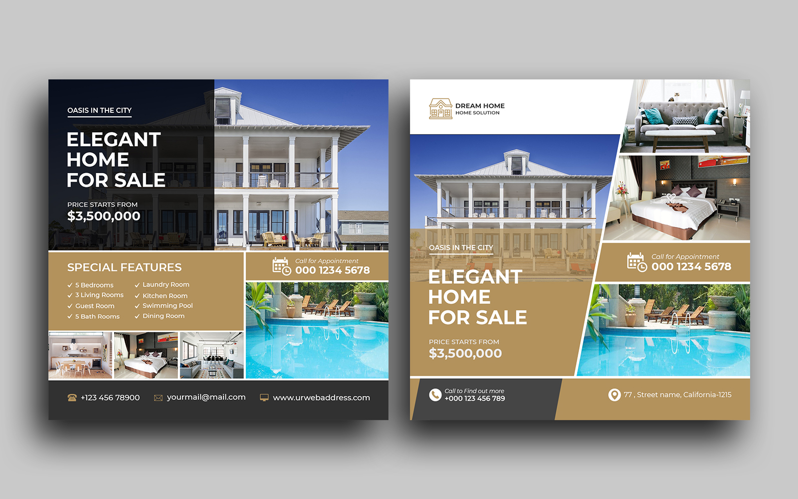 Real Estate Social Media Post Banner Template