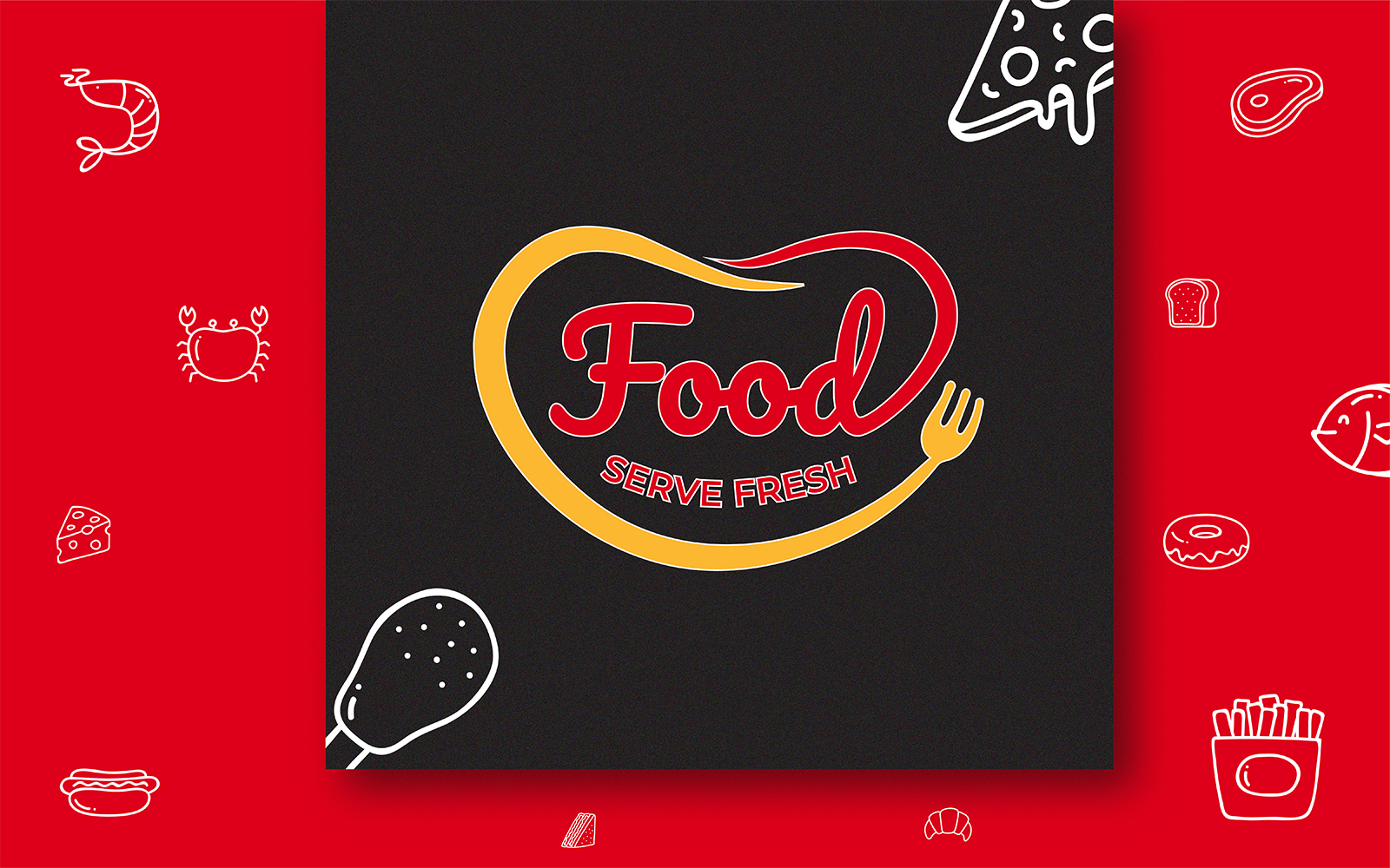 Food Shop Logo Design Template