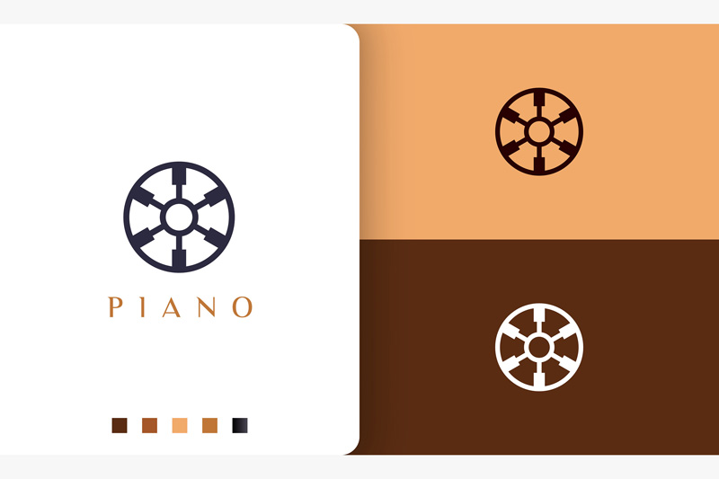 Simple and Modern Piano Community Logo