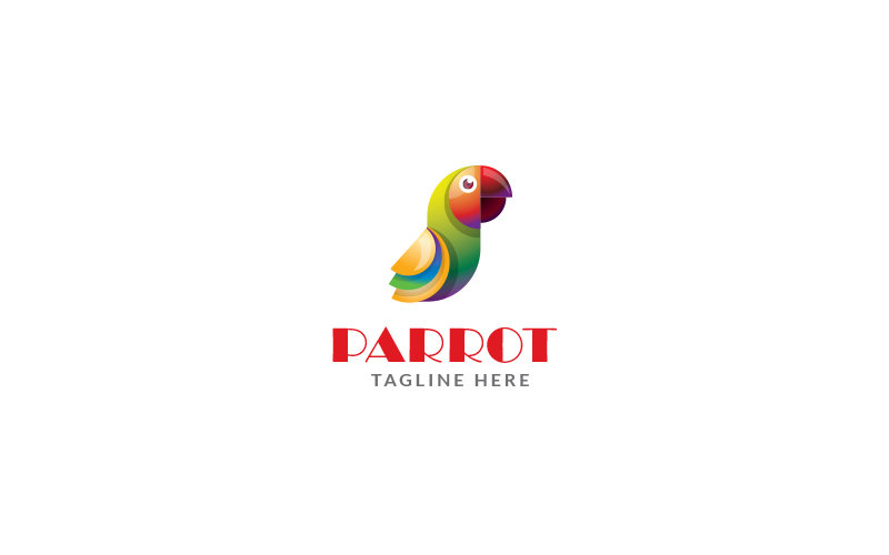 Parrot Color Logo Design Template
