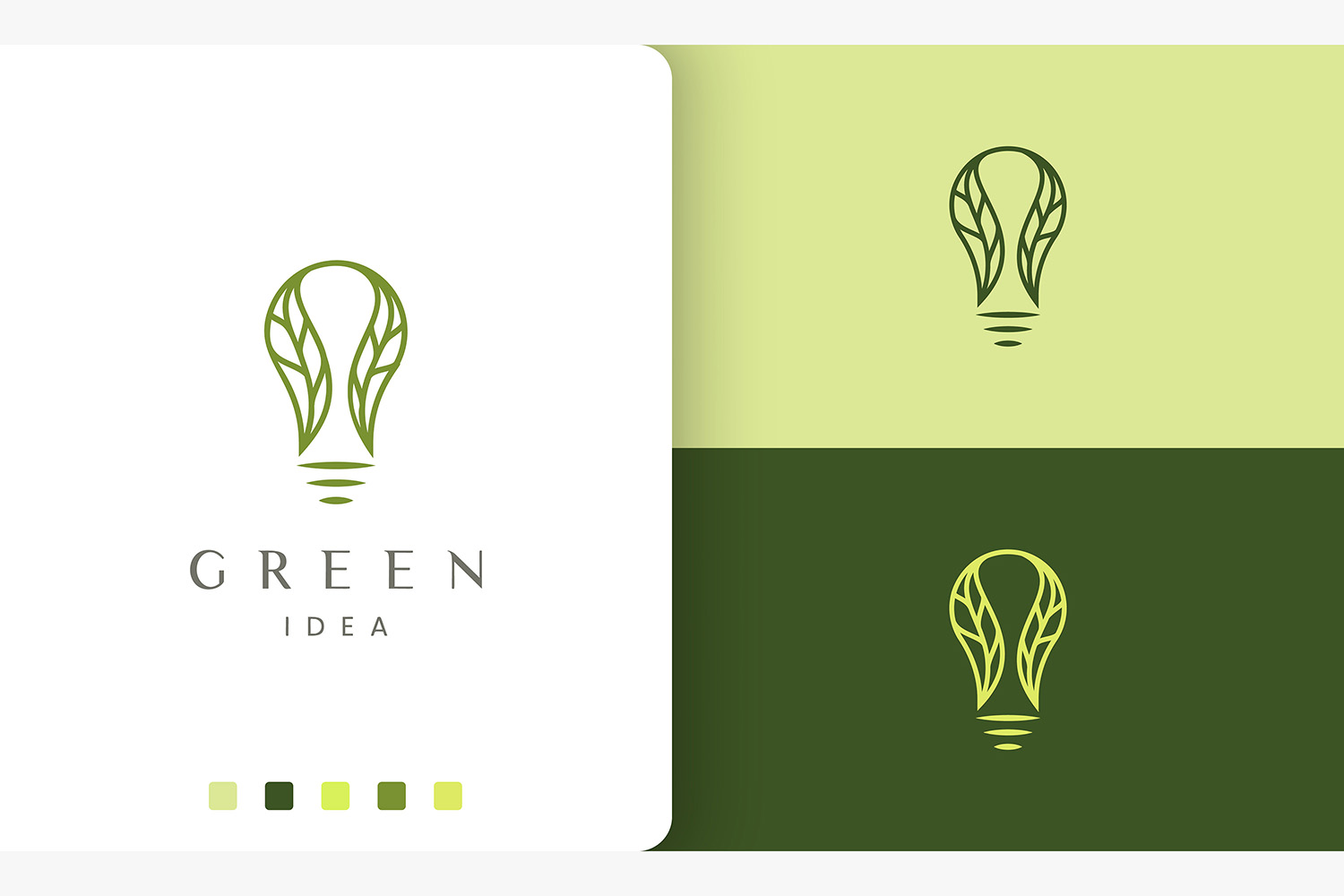 Natural Lamp Logo in Modern Style