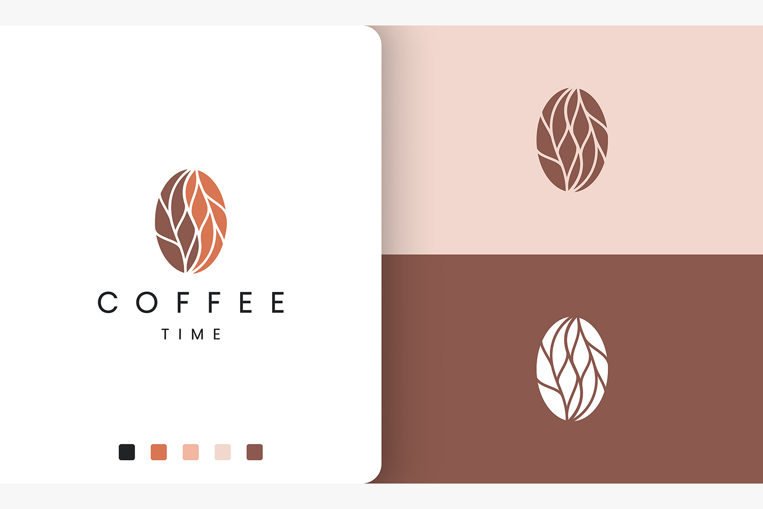 Abstract Coffee Logo in Unique Shape