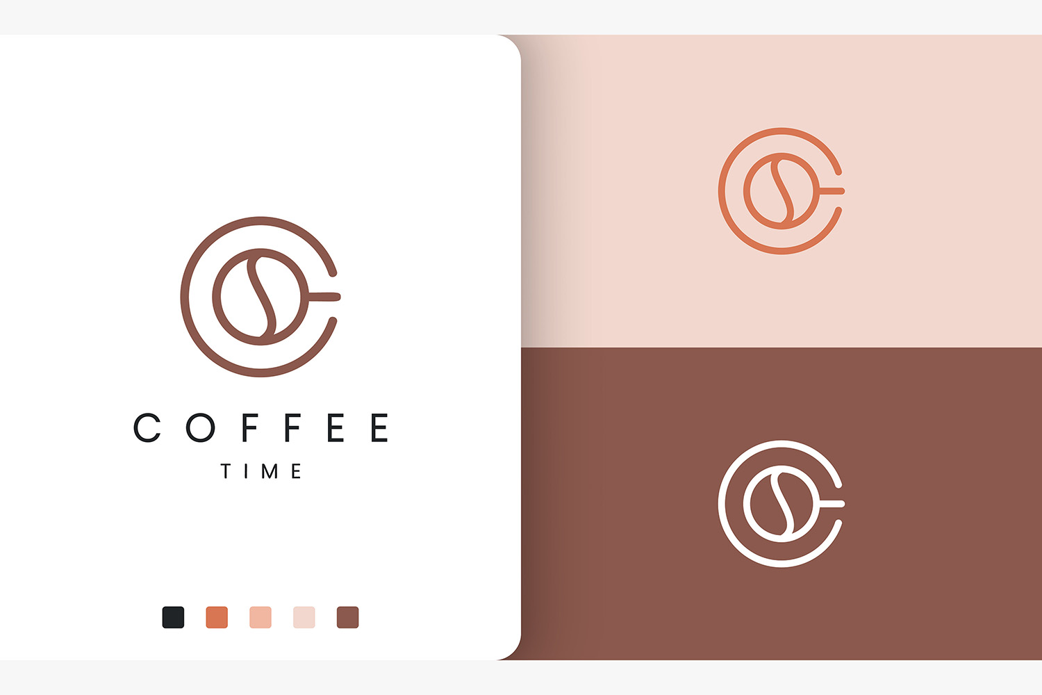 Coffee Mug Logo in Modern Simple Shape