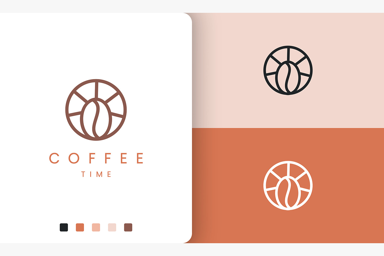 Circle Coffee Bar Logo in Modern Shape