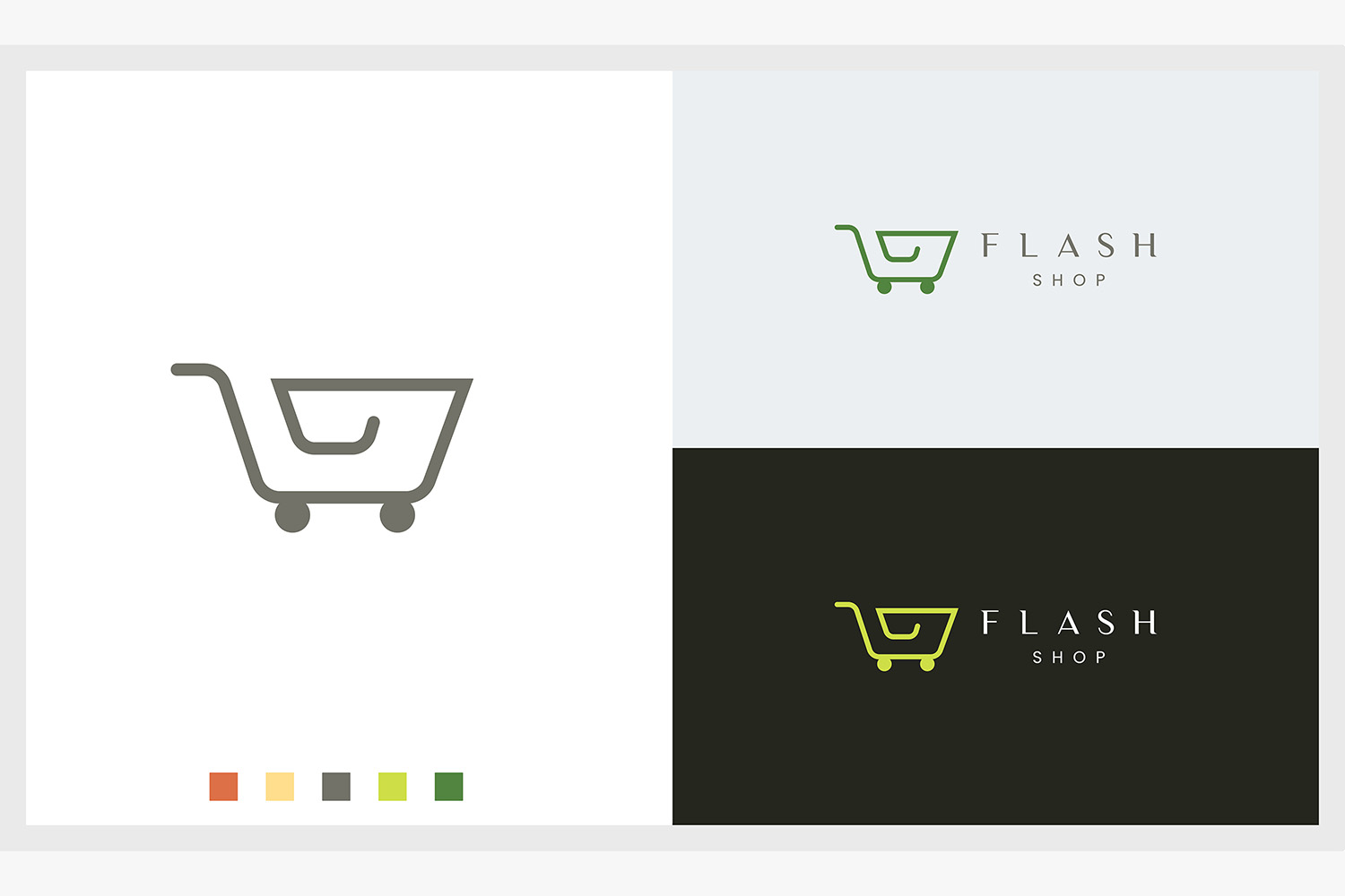 Simple Shop or Trolley Logo Template