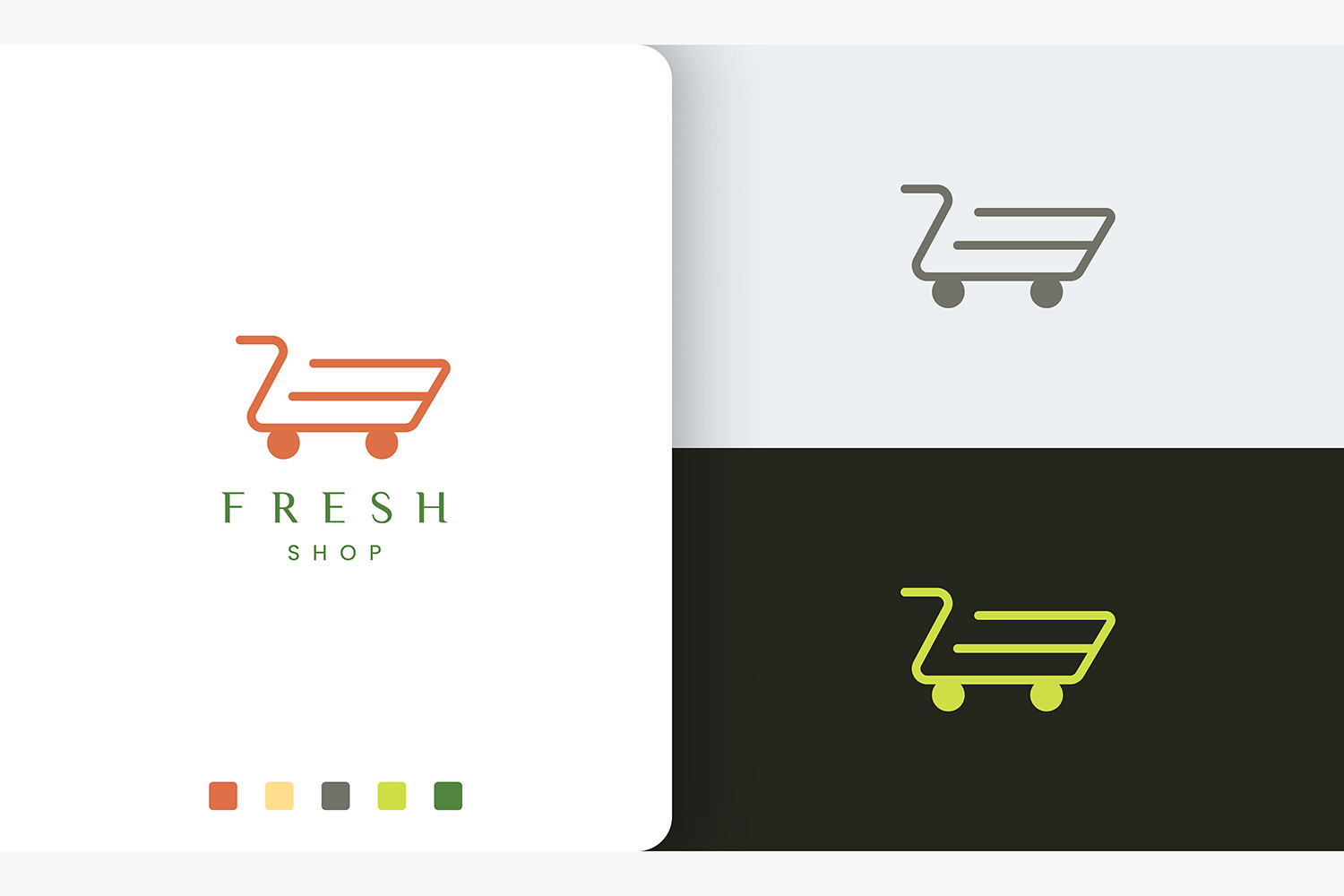 Unique Shop or Cart Logo Template