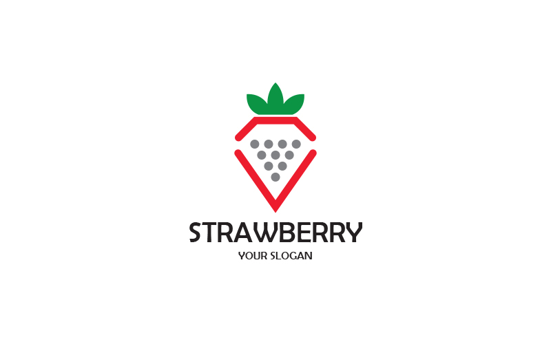 Strawberry Logo Design Template