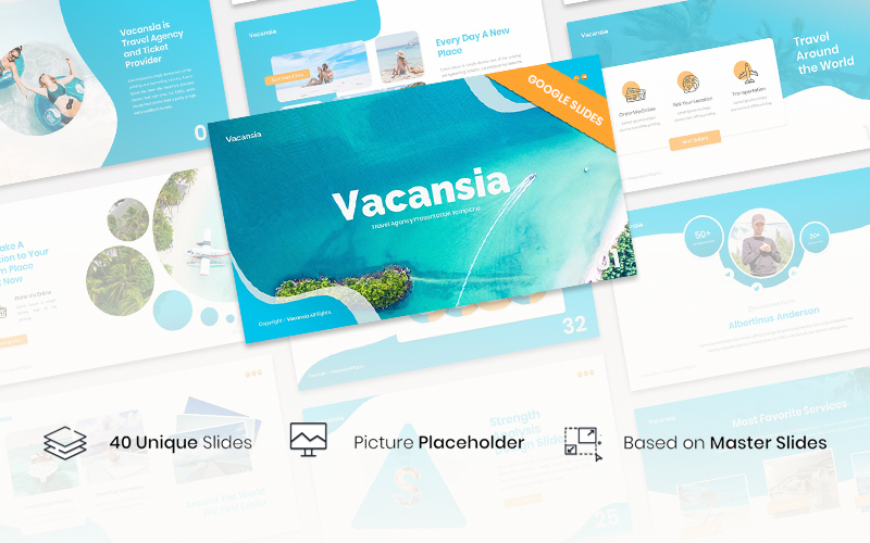 Vacansia - Travel Agency Google Slides Template