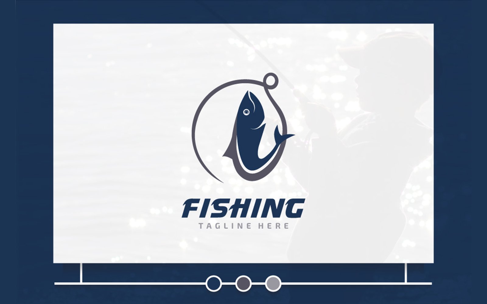 Creative Idea And Simple Concept Vector Fishing Logo Design