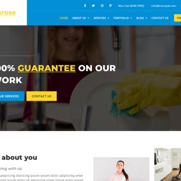 Cleaning Company Responsive Website Templates 191465