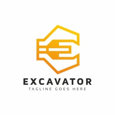 Letterexcavateexcavationexcavatorfashionfinancegeometricgroovehexagoninsuranceletter Elogoluxury Logo Templates 191510