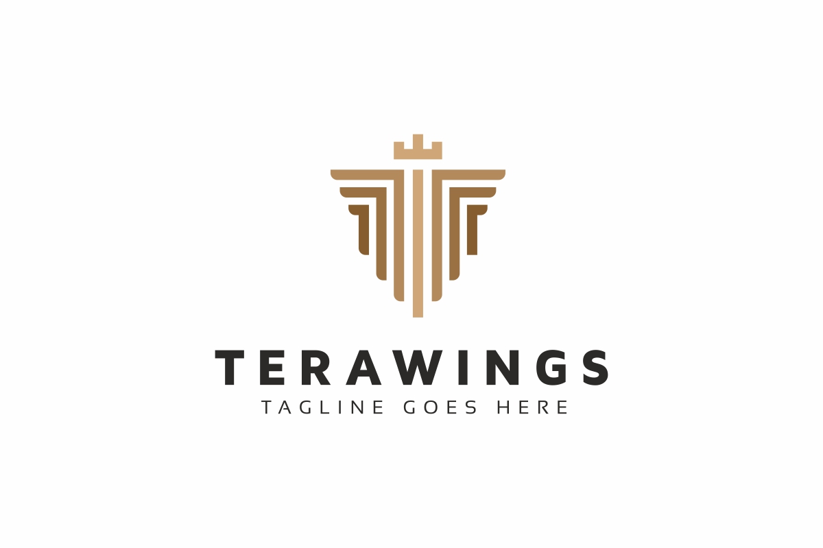 Terawings T Letter Logo Template