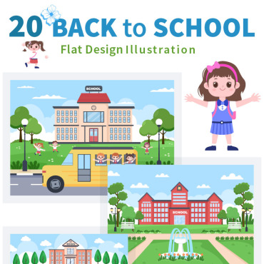 Building Children Illustrations Templates 191566