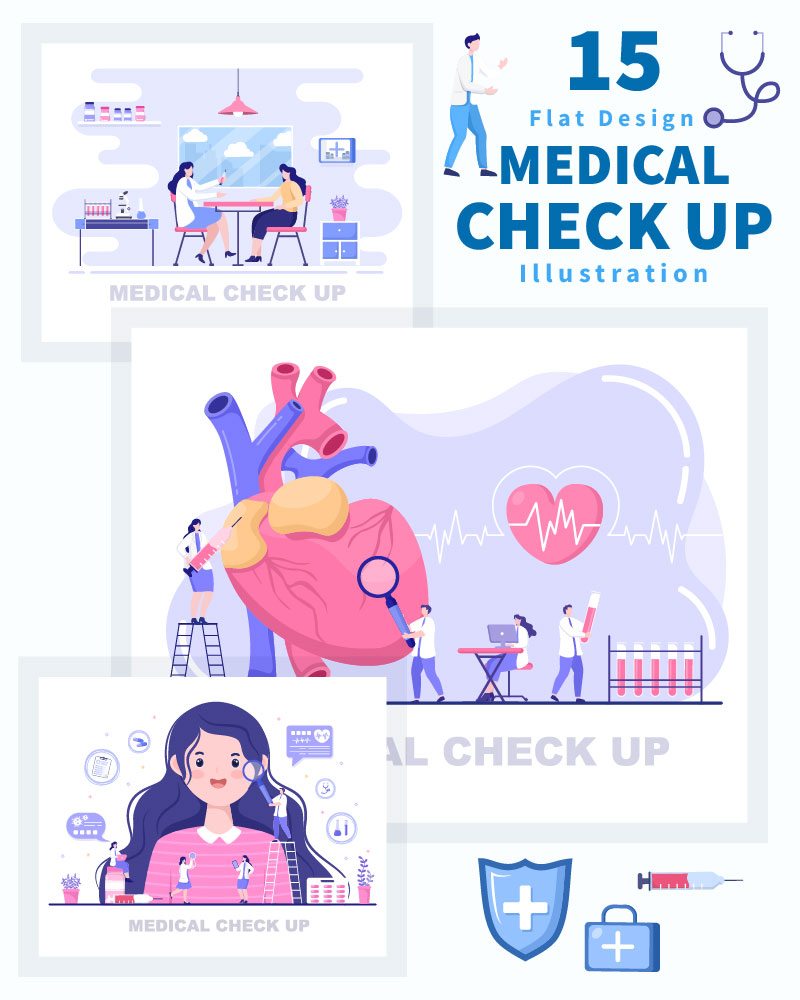 15 Medical Health Check up Illustration