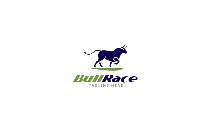 Bull Race Logo Design Template