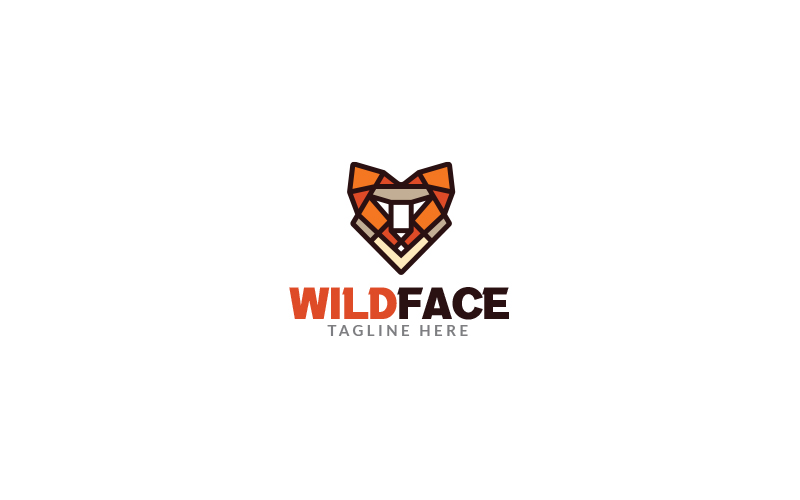 Wild Face Logo Design Template
