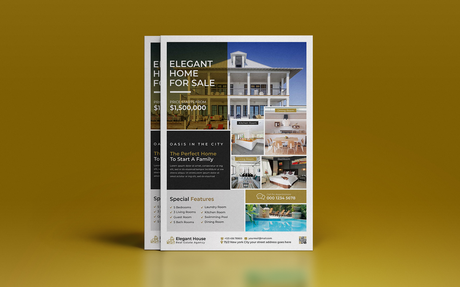 Real estate Business Flyer template
