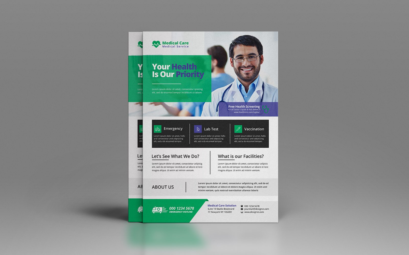 Medical Hospital Flyer template