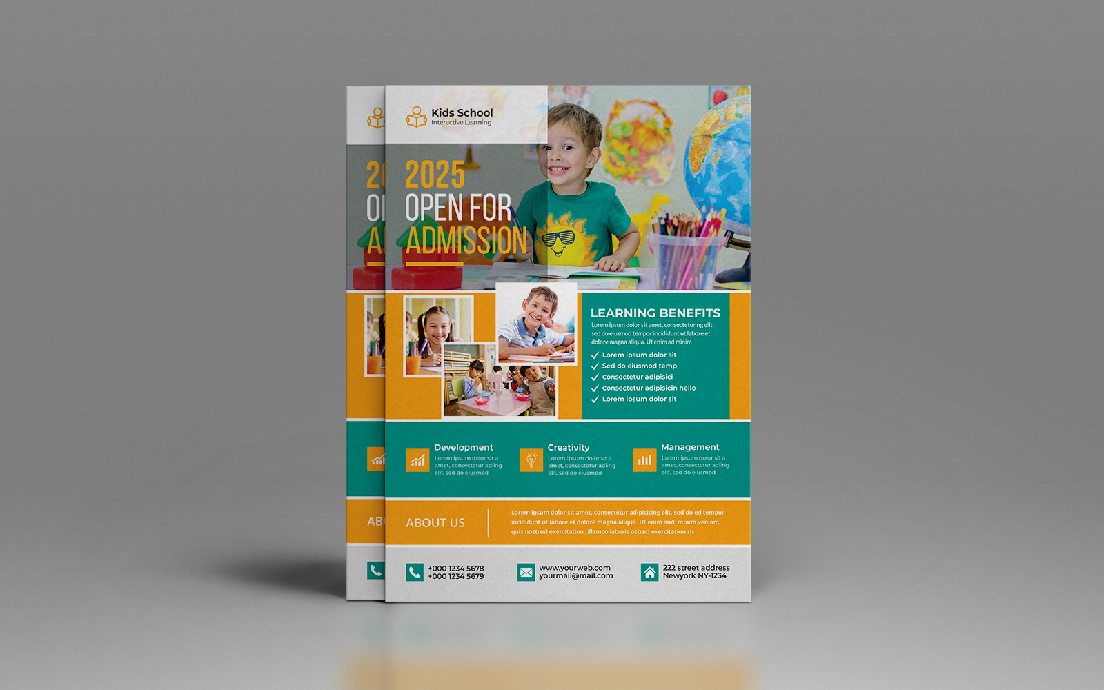 Kids School Admission Flyer template