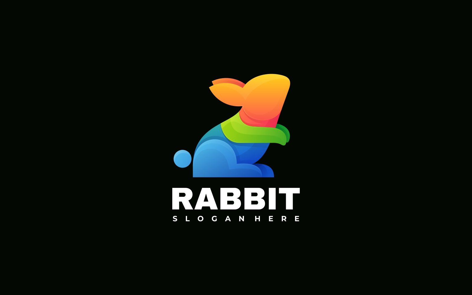 Rabbit Colorful Logo Style