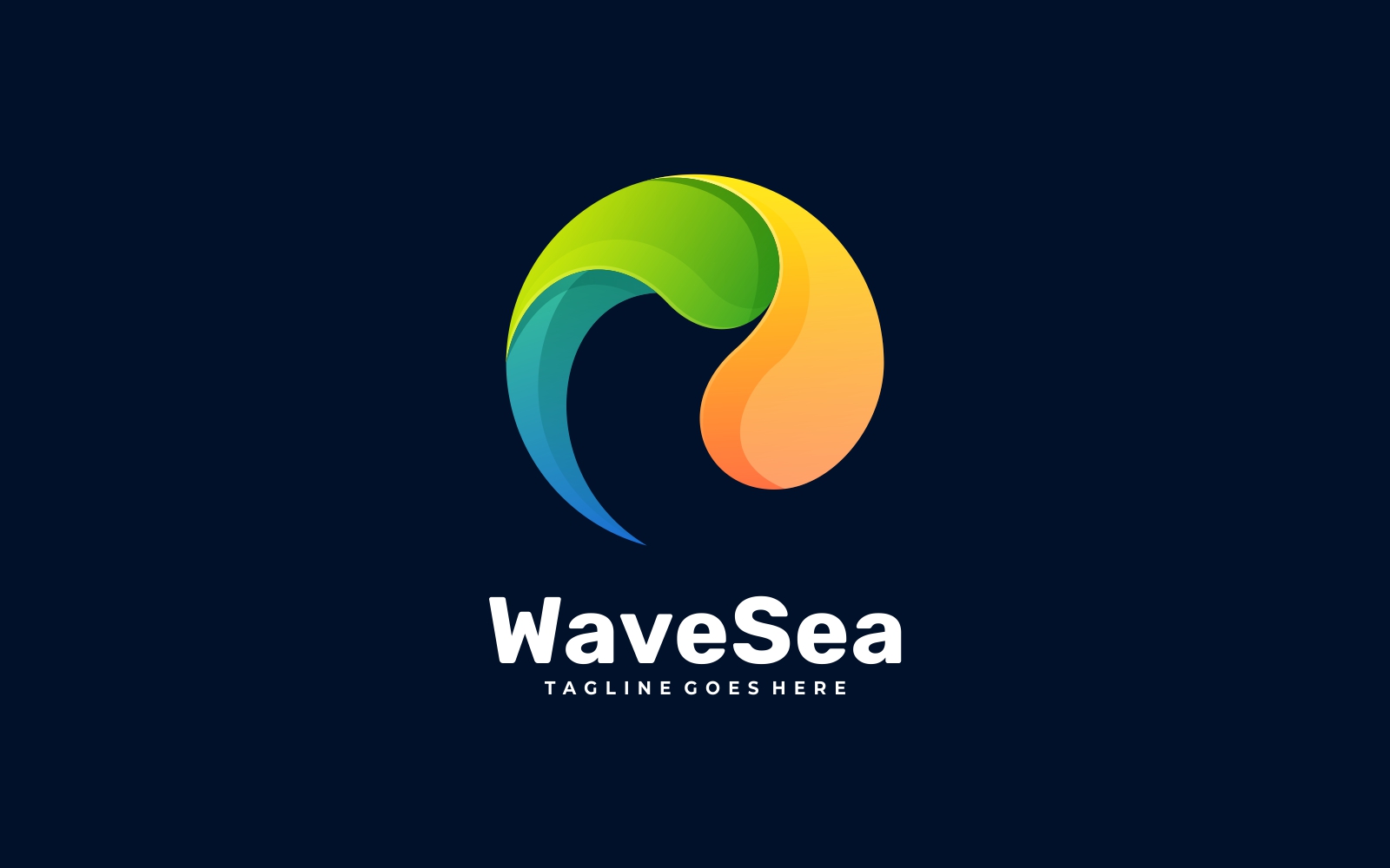 Wave Gradient Colorful Logo
