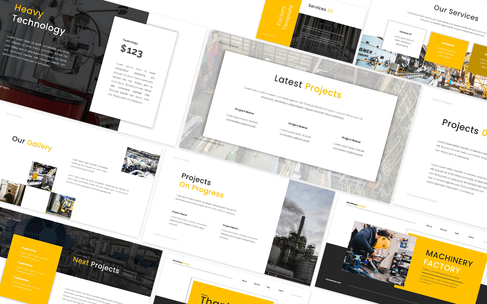 Machinery Factory Googleslides Template