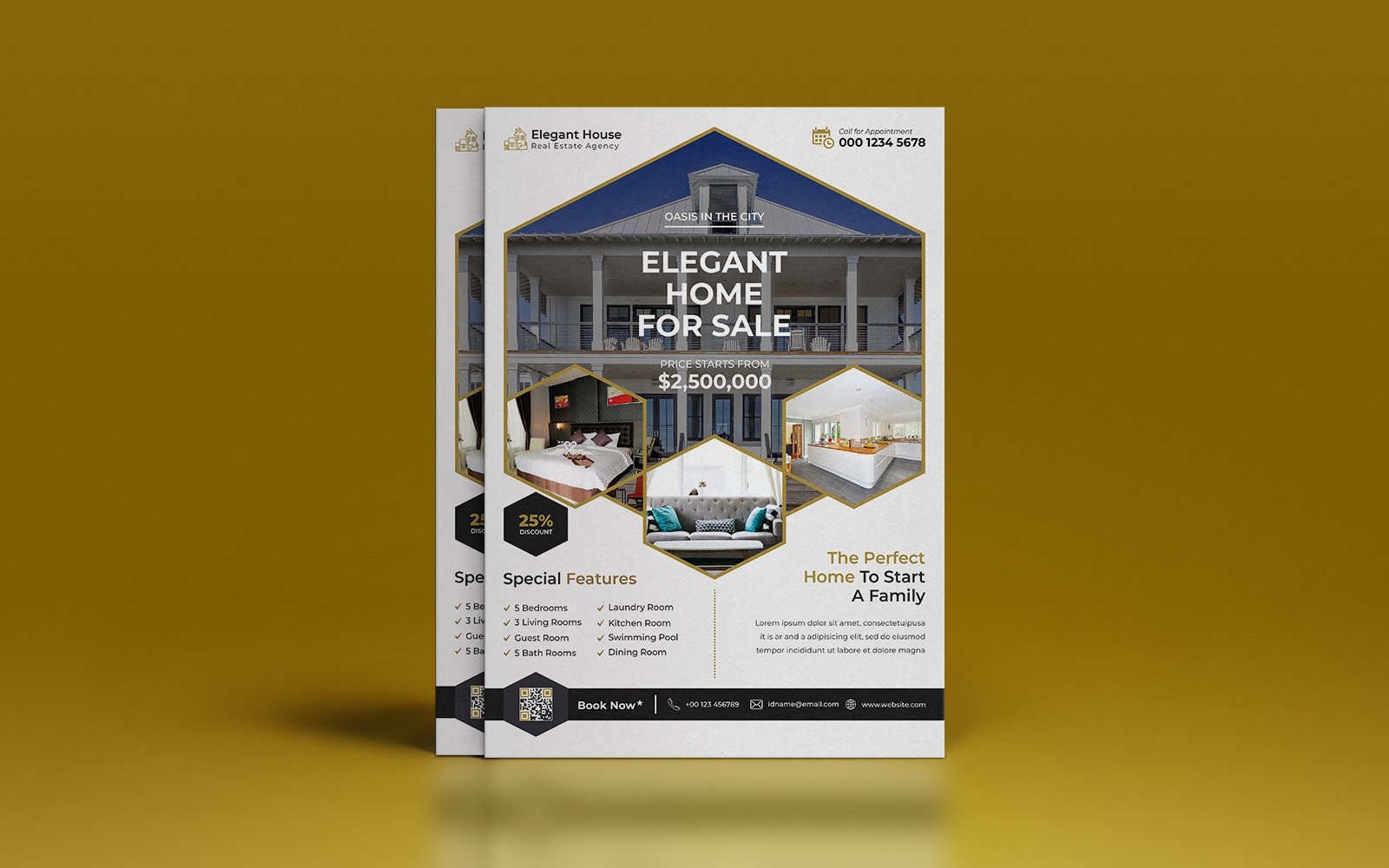 Real Estate Flyer Poster Design Template