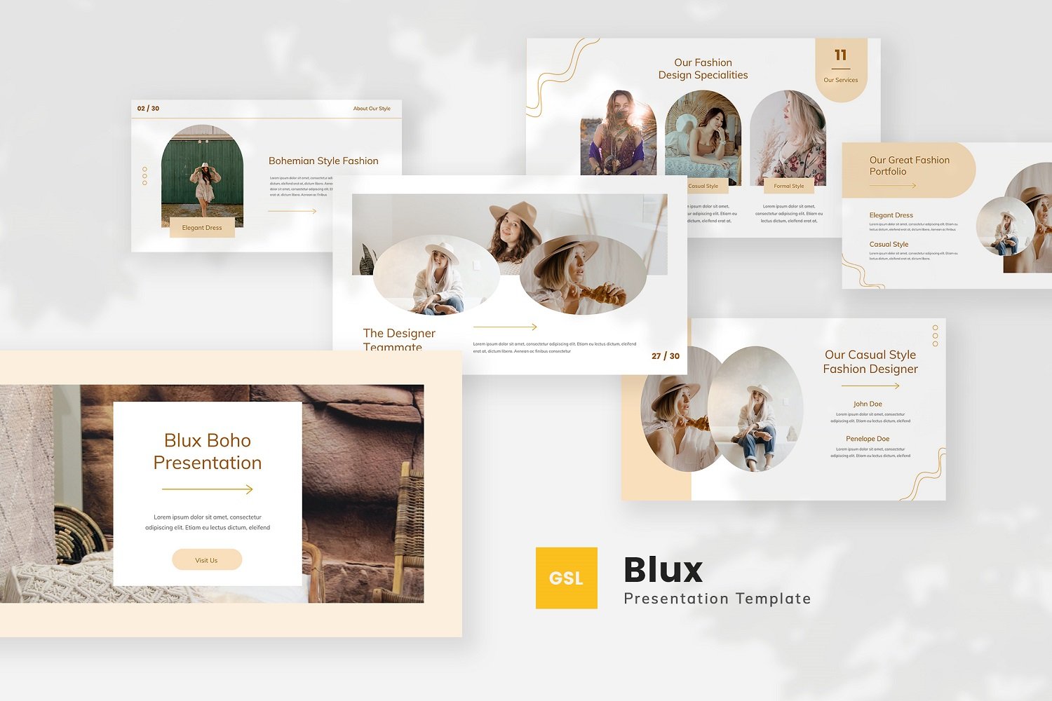 Blux - Bohemian Style Google Slides Template