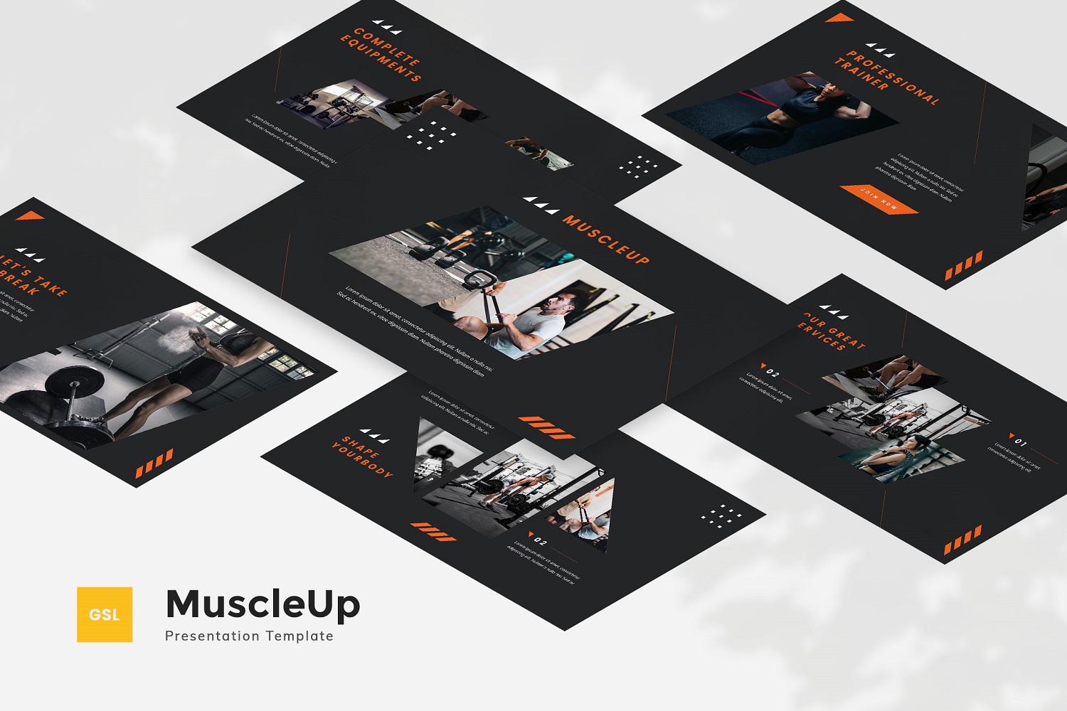 MuscleUp - Gym Google Slides Template