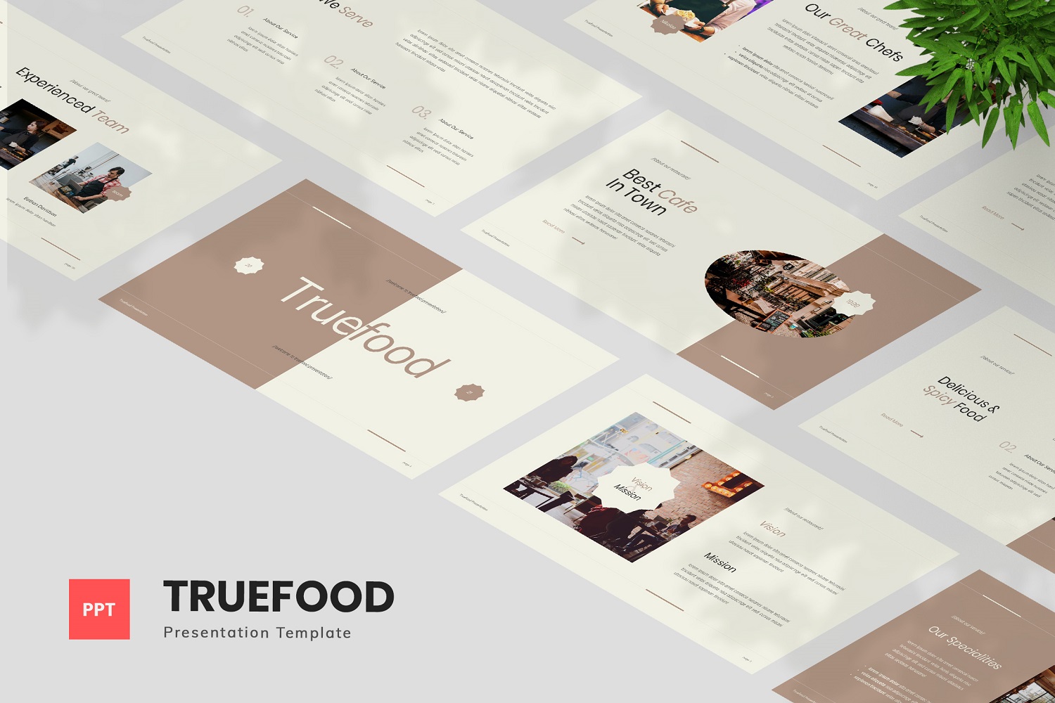 Truefood - Cafe & Restaurant Powerpoint Template