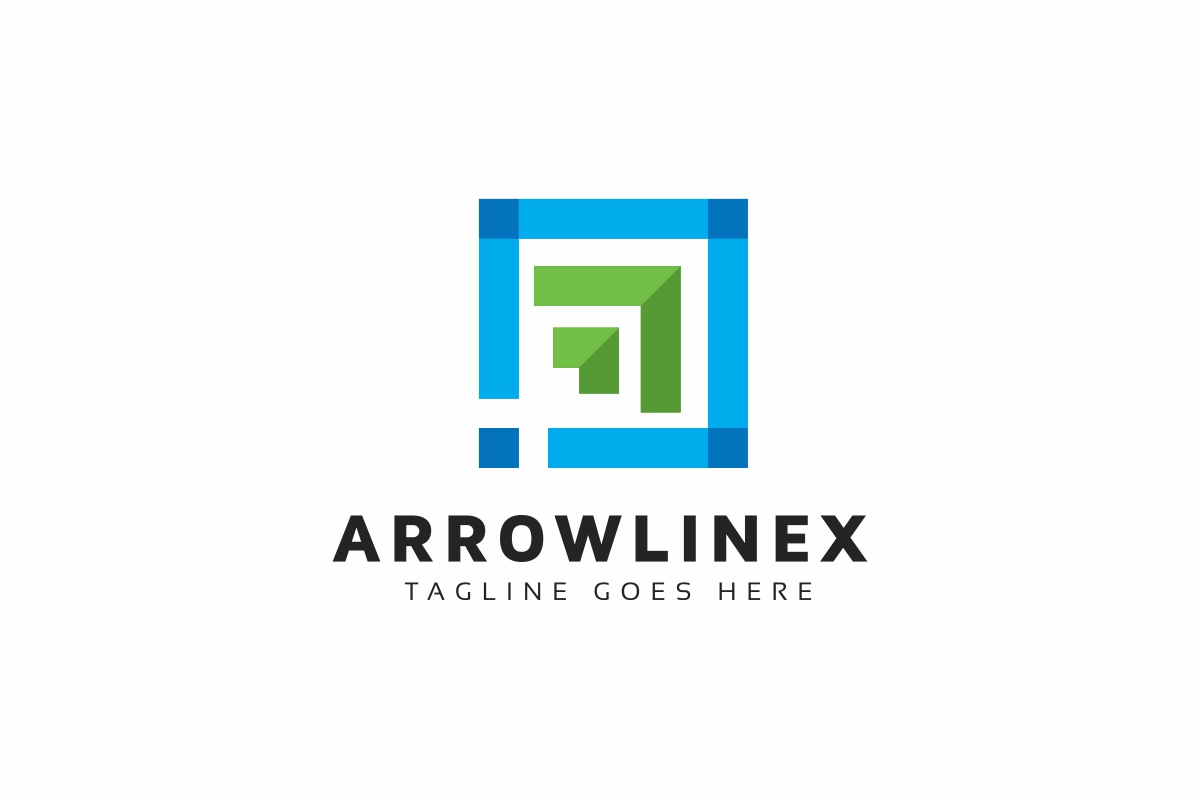 Arrows Square Logo Template