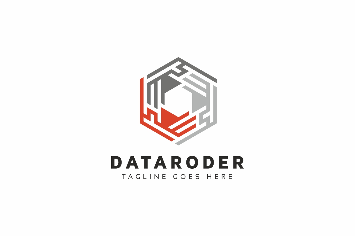 Data Hexagon Logo Template