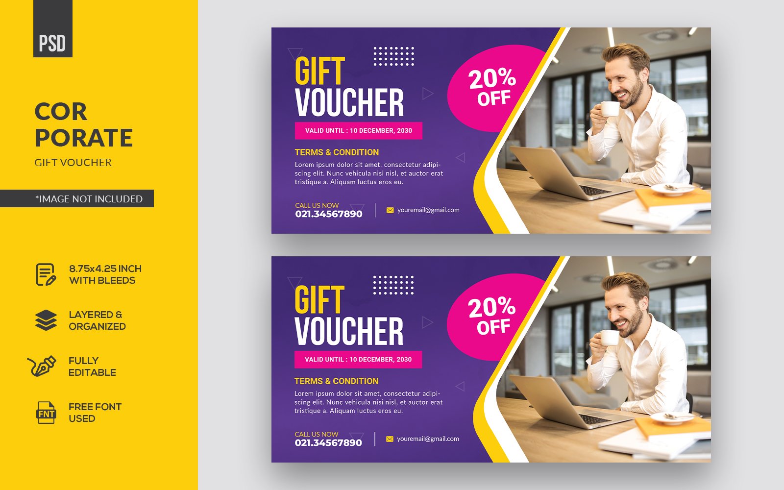 Creative Corporate Gift Voucher Corporate Identity Template