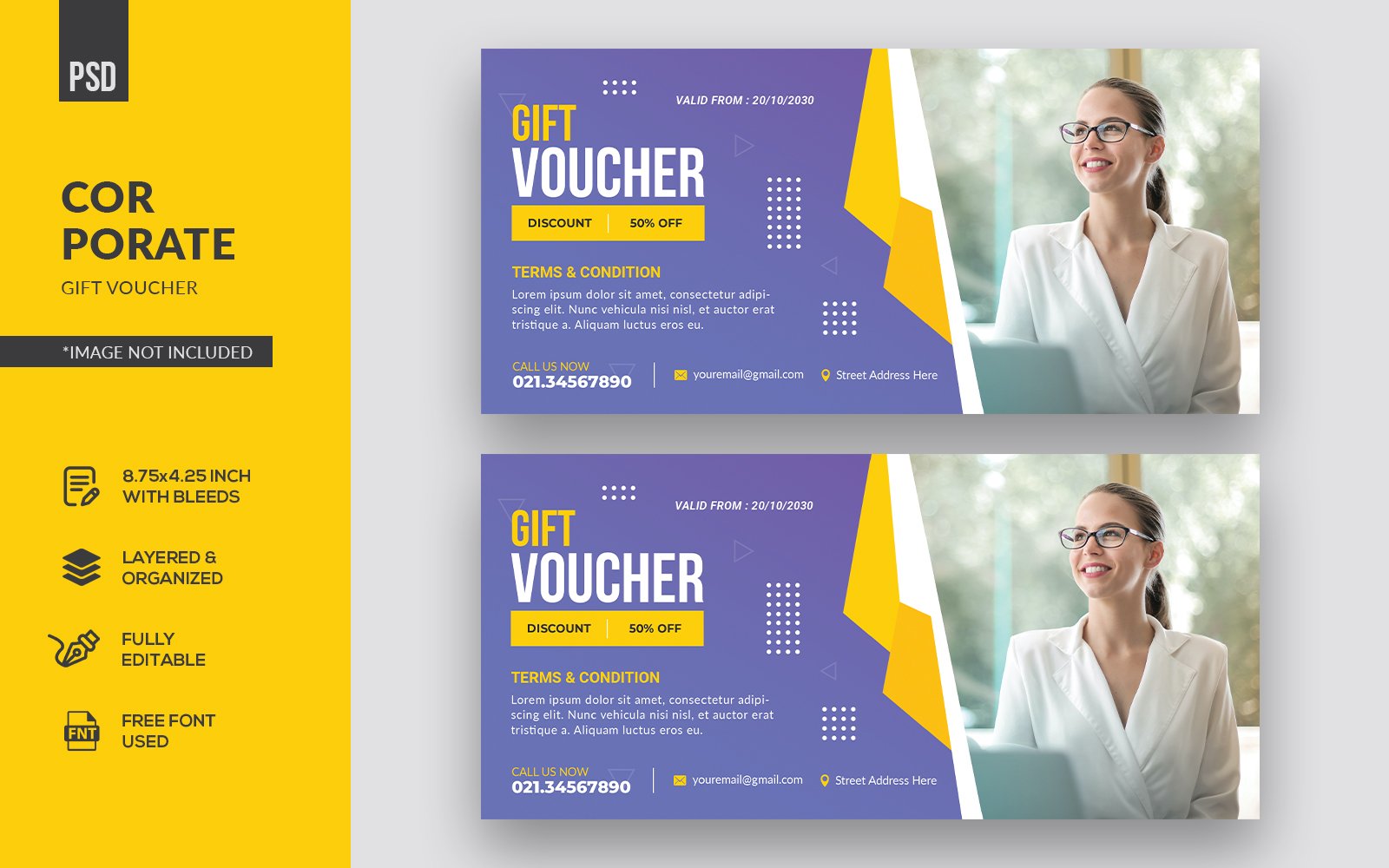 Modern Corporate Gift Voucher Corporate Identity Template