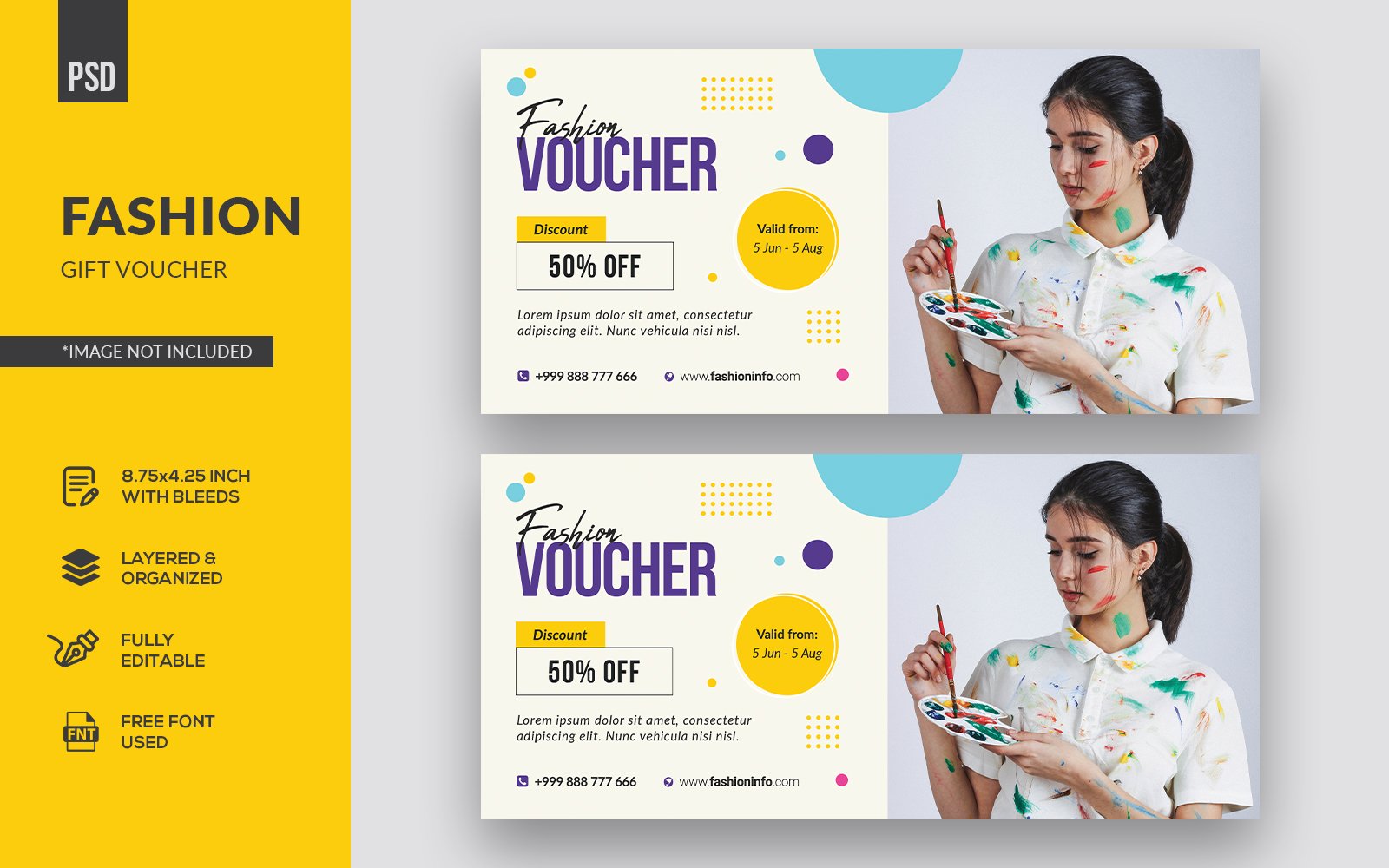 Modern Fashion Gift Voucher Corporate Identity Template