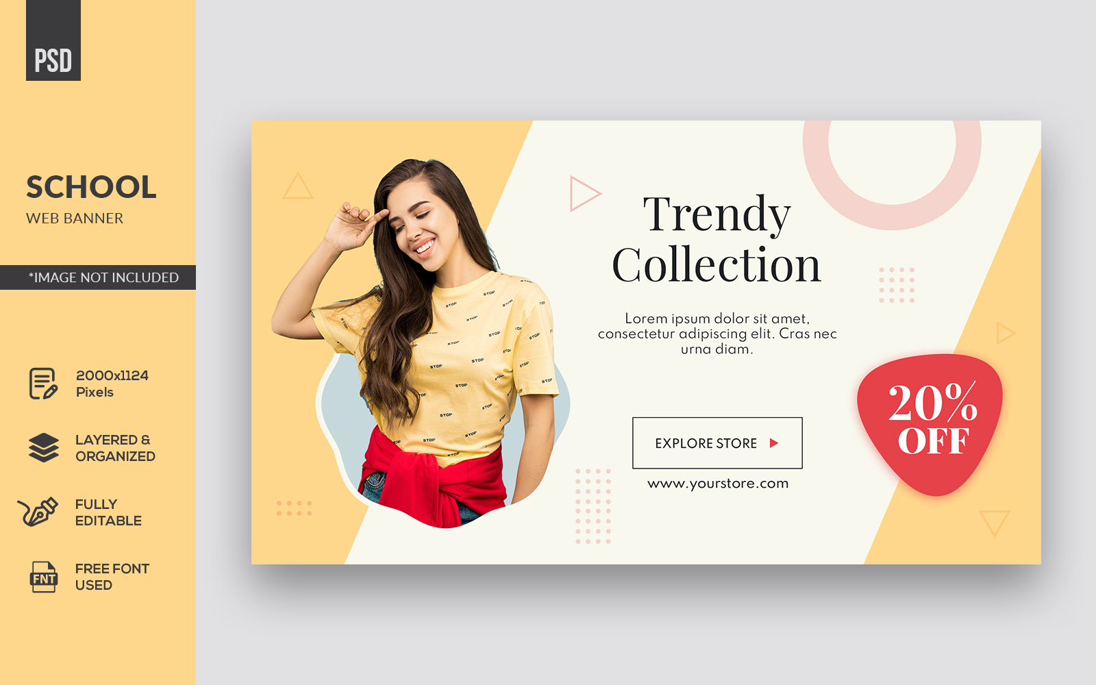 Creative Fashion Discount Web Banner Corporate Identity Template